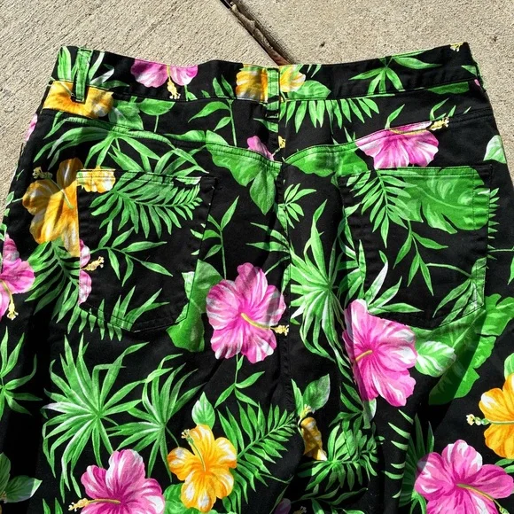 Lauren Ralph Lauren Tropical Print Plus Size Pants Size 16W - Picture 7 of 10